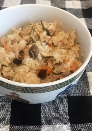 簡単　ツナと塩昆布の炊き込みご飯-レシピのメイン写真