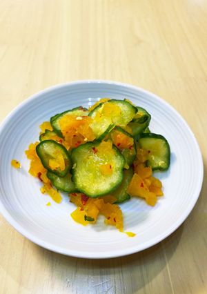 キュウリのたくわん和え(夏は冷茶漬け)-レシピのメイン写真