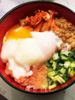 キムチ&納豆で元気に!ネバトロ丼-レシピのメイン写真