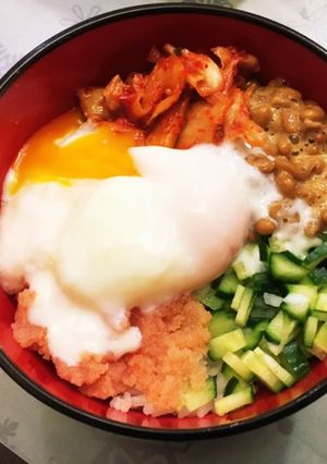 キムチ&納豆で元気に！ネバトロ丼-レシピのメイン写真