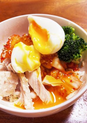 オートミールと豆腐のキムチ丼-レシピのメイン写真