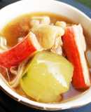 加賀太きゅうりと鶏肉の中華風あんかけ