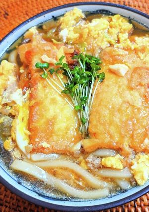 豆富カツ煮煮込みうどん-レシピのメイン写真