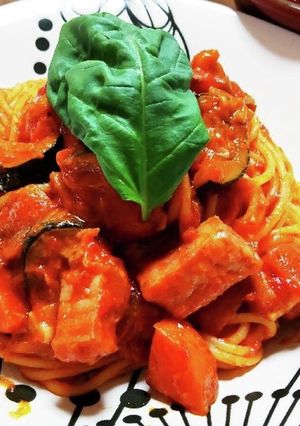 ラタトゥイユアレンジ！トマトパスタ-レシピのメイン写真