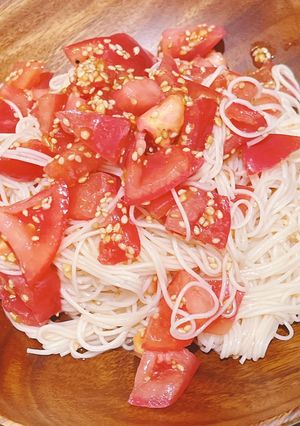 トマトのさっぱりそうめん-レシピのメイン写真