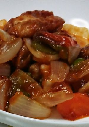豚コマで簡単酢豚-レシピのメイン写真