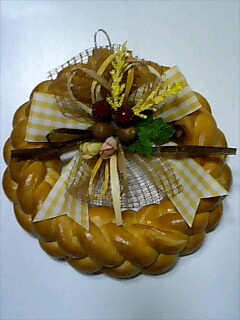 パンでクリスマスリース-レシピのメイン写真