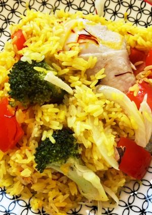 タイ米で骨つきチキン パエリア-レシピのメイン写真