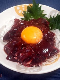 タンパク質たっぷり!クジラのユッケ風-レシピのメイン写真