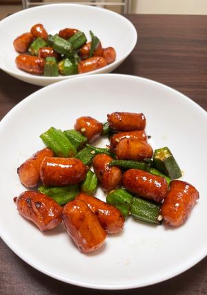 簡単！ウインナーとオクラのバター醤油-レシピのメイン写真