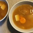 簡単!チゲ風味噌汁(卵黄入り)