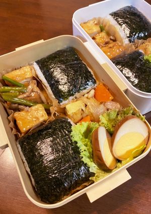 ポークとたまごのおにぎり弁当-レシピのメイン写真