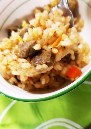 ステーキ肉の炊き込みごはん-レシピのメイン写真