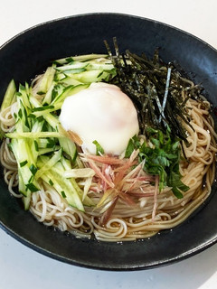 ごま油☆ぶっかけ素麺(香味野菜&卵)-レシピのメイン写真