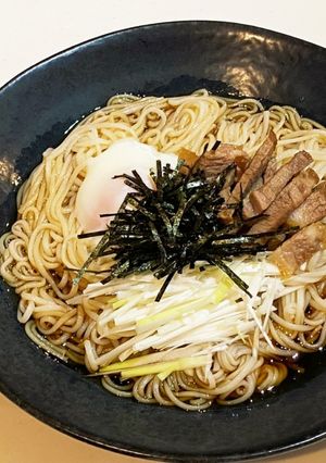 ごま油☆ぶっかけ素麺(焼豚＆ねぎ)-レシピのメイン写真