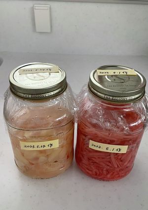 新生姜の甘酢漬け(ガリ2種)-レシピのメイン写真