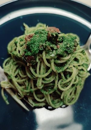 冷凍野菜で時短！ジェノベーゼ風パスタ-レシピのメイン写真