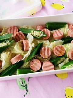 魚肉ソーセージとキャベツのレンジ蒸し-レシピのメイン写真