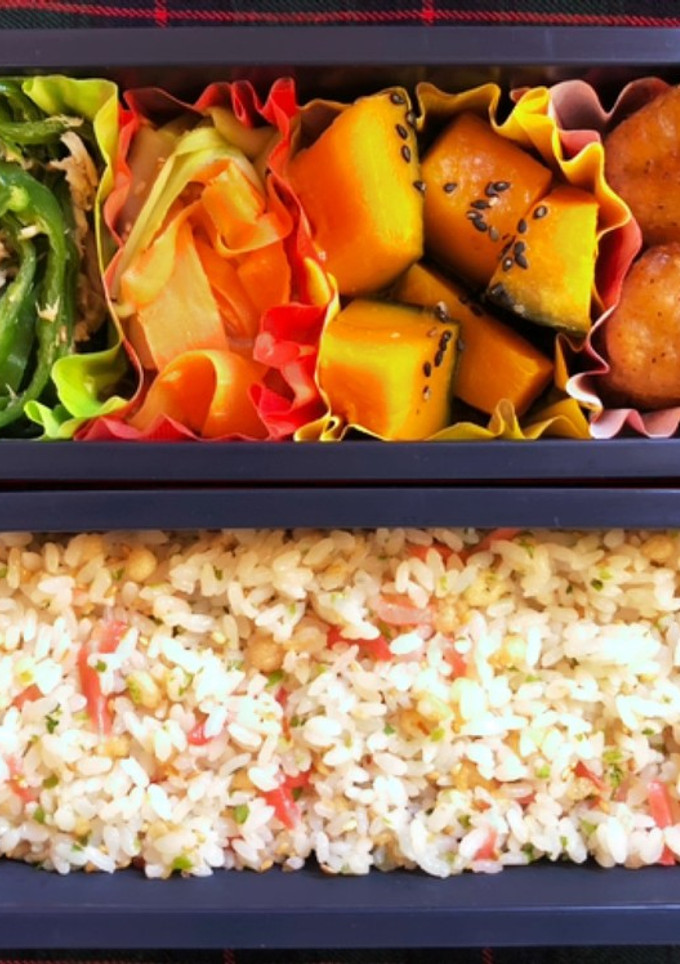 高校生弁当日記（天むす風ご飯弁当2編）-レシピのメイン写真