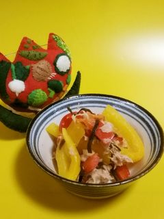 パプリカとツナの塩昆布和え-レシピのメイン写真