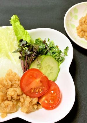 畑のしぐれ煮と野菜サラダ-レシピのメイン写真