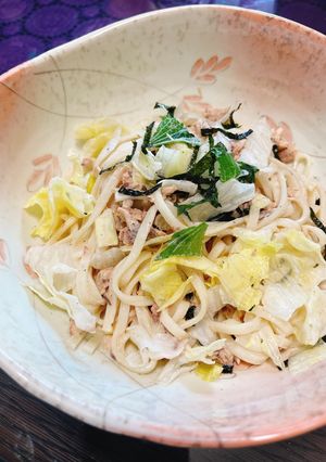 サバ缶で超かんたんサラダうどん！-レシピのメイン写真