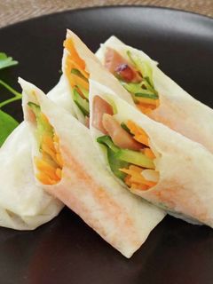 焼豚と野菜のレンジ蒸し春巻-レシピのメイン写真