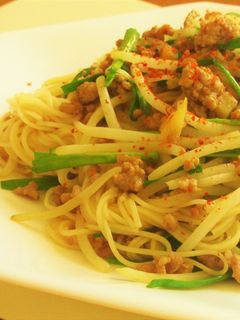 〖豚ひき肉ともやしのそうめんチャンプルー-レシピのメイン写真