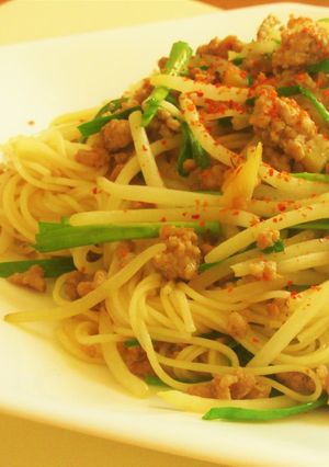 〖豚ひき肉ともやしのそうめんチャンプルー-レシピのメイン写真