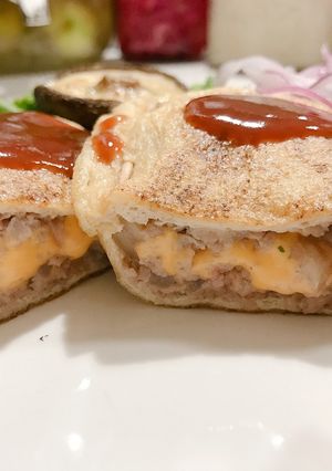 油揚げで簡単！チーズinハンバーグ♥-レシピのメイン写真