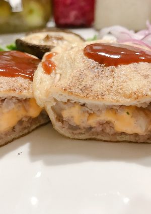油揚げで簡単！チーズinハンバーグ♥-レシピのメイン写真