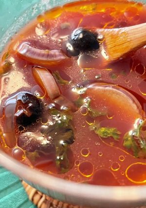 なすとオリーブのトマトスープ-レシピのメイン写真