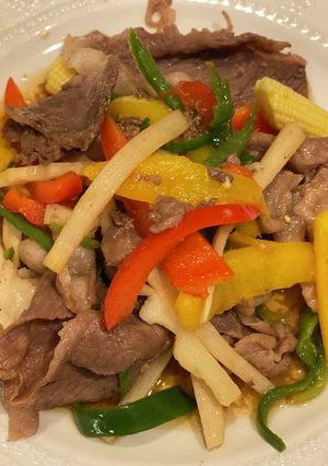 夏野菜と牛肉のチンジャオロース風炒め♪-レシピのメイン写真
