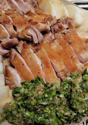 鶏もも肉のグリル　エスニックソース添え-レシピのメイン写真