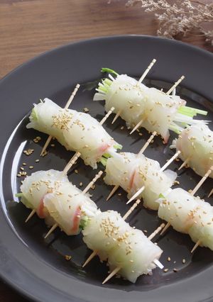 鯛のフィンガーカルパッチョ-レシピのメイン写真