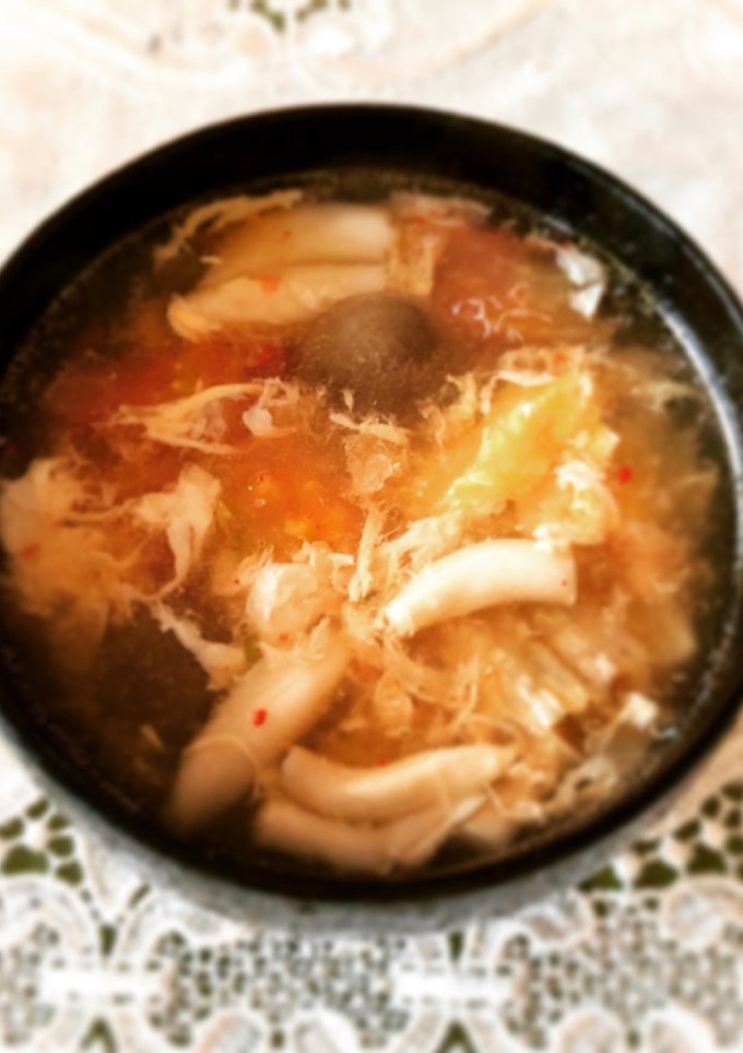 キムチとトマトと卵のスープ-レシピのメイン写真