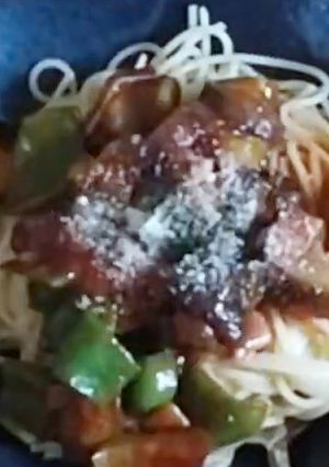 夏が本番！ナスとピーマンのパスタ-レシピのメイン写真