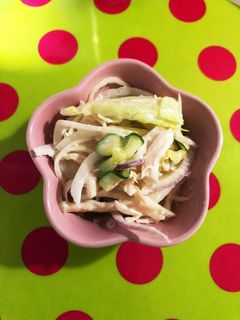 ささみと生野菜のさっぱりマヨサラダ-レシピのメイン写真