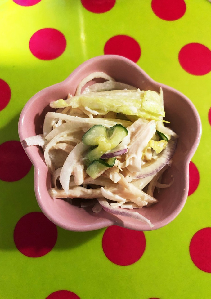ささみと生野菜のさっぱりマヨサラダ-レシピのメイン写真