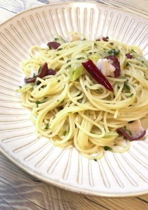 タコとセロリの爽やかパスタ-レシピのメイン写真