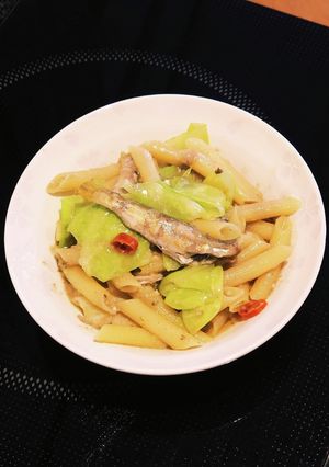 小鮎コンフィと春キャベツのパスタ-レシピのメイン写真