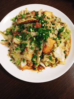 簡単☆豚肉とキャベツと厚揚げの味噌炒め-レシピのメイン写真
