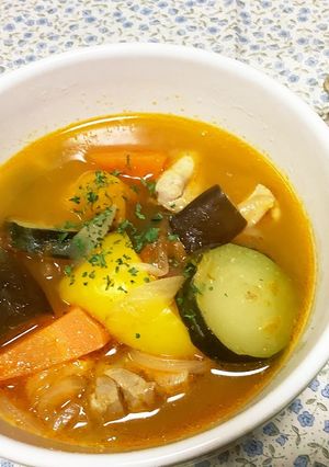 栄養たっぷり夏野菜スープ-レシピのメイン写真