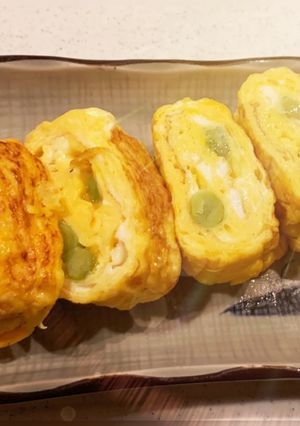 グリンピース入り卵焼き-レシピのメイン写真