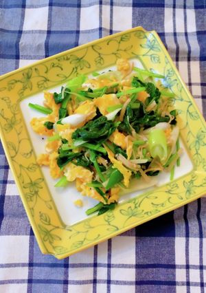 ほうれん草と卵の中華風炒めもの-レシピのメイン写真