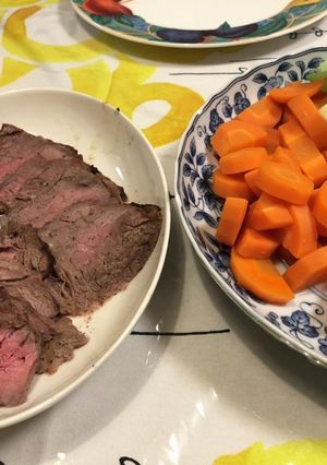 塩コショウ厚切り牛ステーキ薄くそぎ切り-レシピのメイン写真