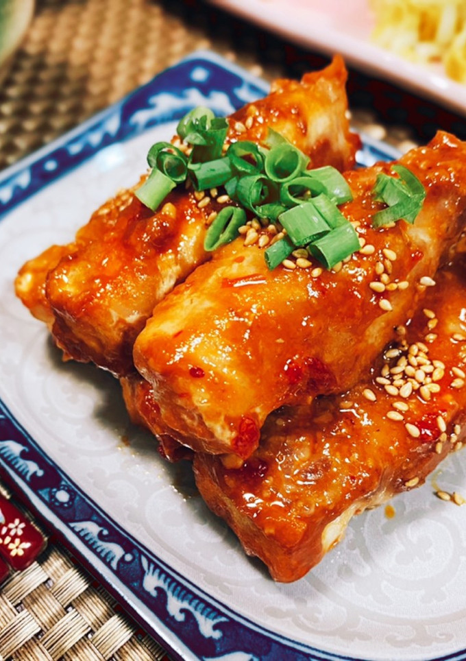 肉巻き厚揚げの韓国風焼き-レシピのメイン写真
