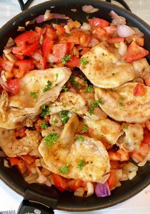 豚ロースの玉ねぎトマト炒め-レシピのメイン写真