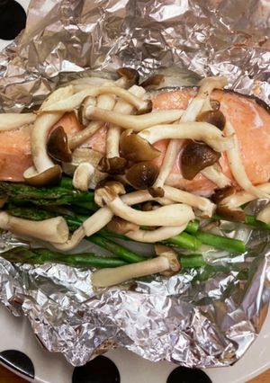 塩鮭の野菜いっぱいホイル焼き-レシピのメイン写真