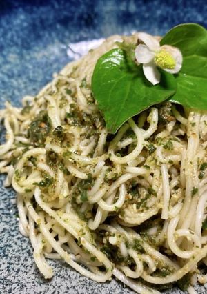 ドクダミのジェノベーゼソース（そうめん）-レシピのメイン写真